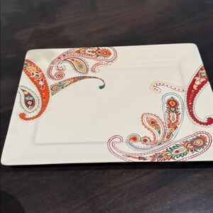 Tabletops Gallery - multi Paisley platter/tray